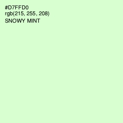 #D7FFD0 - Snowy Mint Color Image